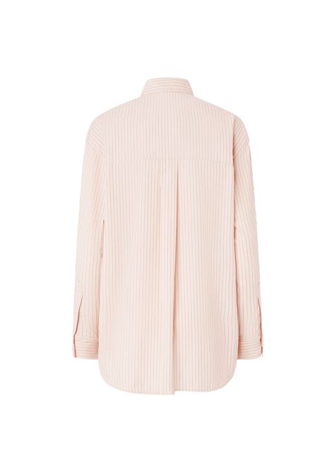 Camicia Pinko donna 104026 A2FH Bridport  rosa oversize popeline a righe PINKO | Camicie | 104026 A2FHNL1